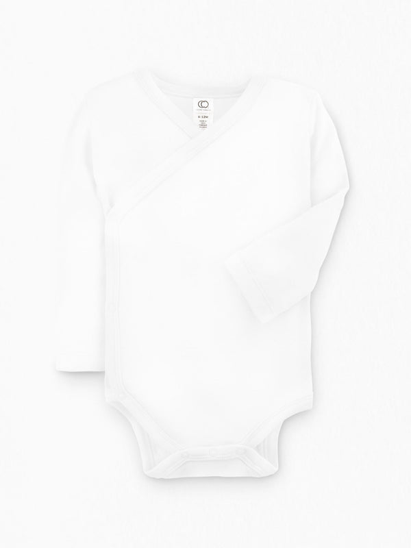 Classic Kimono Bodysuit - Long Sleeve Baby : One Pieces : Kimono Bodysuits : Short Sleeves Colored Organics Organic Long Sleeve Kimono Baby Bodysuit | Colored Organics®