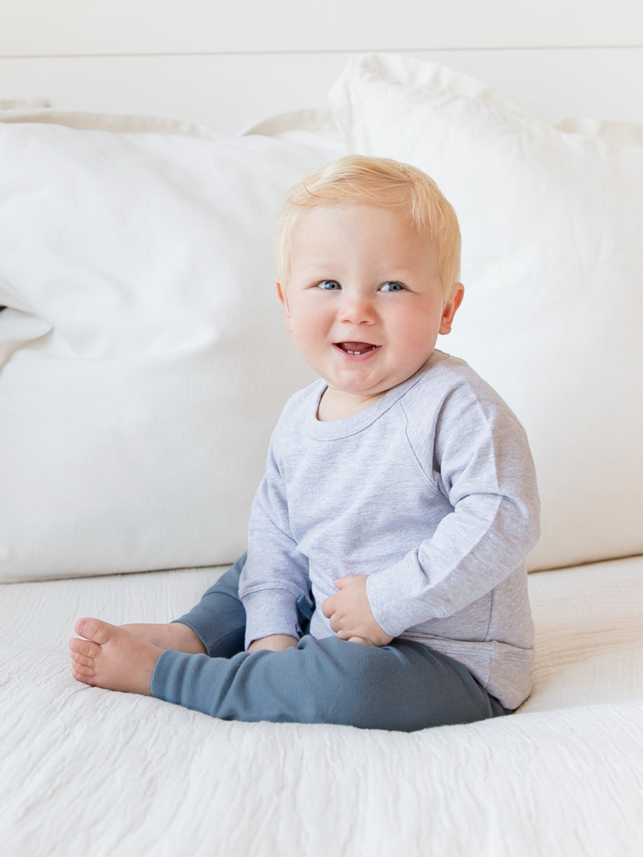 Brooklyn French Terry Pullover Baby-Kids :Tops :Pullovers :Long Sleeves Colored Organics Brooklyn Pullover Baby & Kids Sweatshirt - Organic