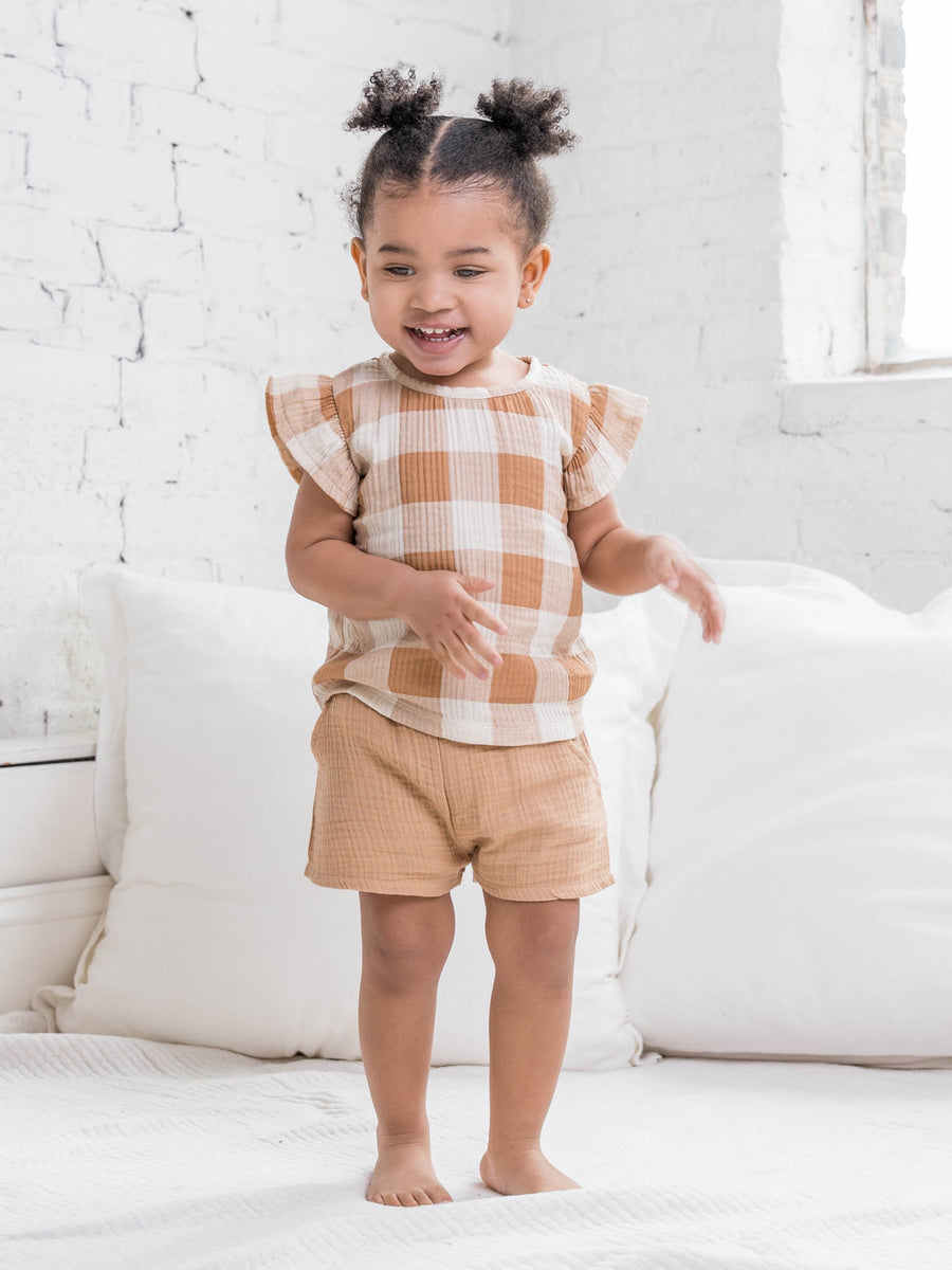 Ashby Muslin Shorts Baby : Bottoms : Shorts Colored Organics Ashby Muslin Shorts