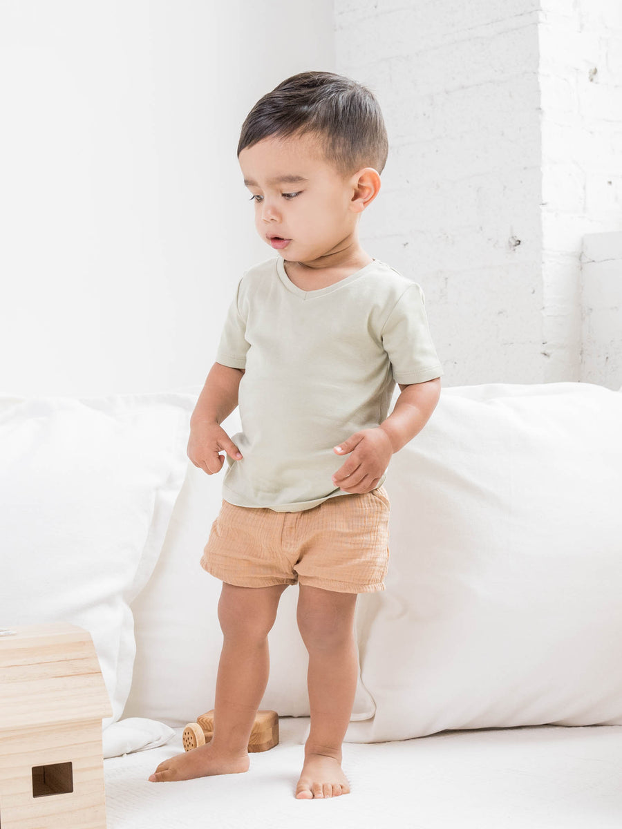 Ashby Muslin Shorts Baby : Bottoms : Shorts Colored Organics Ashby Muslin Shorts