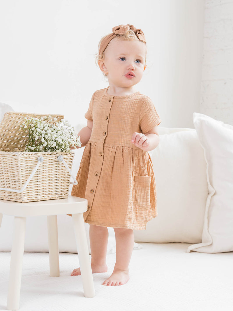 Mabel Muslin Button Dress