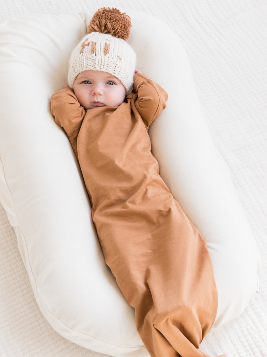 Infant Gown Baby :One Pieces :Gowns :Long Sleeves Colored Organics Newborn Baby Sleeper Gown - 100% Organic Cotton