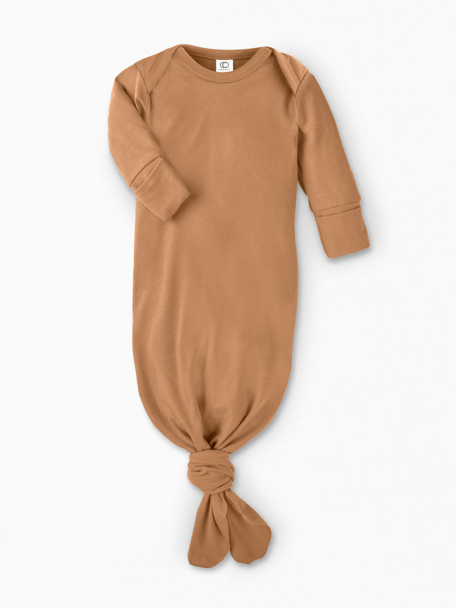 Infant Gown Baby :One Pieces :Gowns :Long Sleeves Colored Organics Newborn Baby Sleeper Gown - 100% Organic Cotton