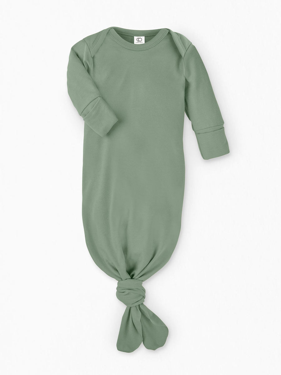 Infant Gown Baby :One Pieces :Gowns :Long Sleeves Colored Organics Newborn Baby Sleeper Gown - 100% Organic Cotton