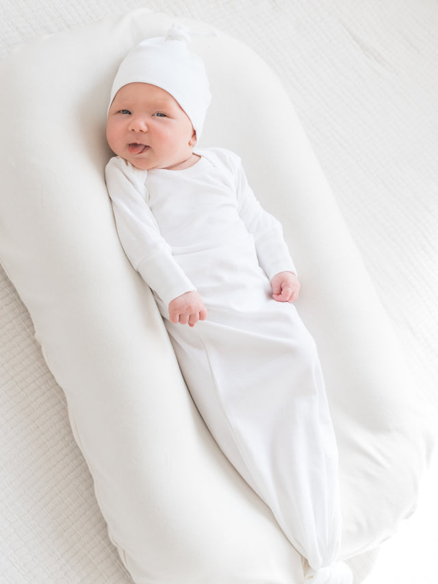 Infant Gown Baby : Gowns : Long Sleeves Colored Organics Newborn Baby Sleeper Gown - 100% Organic Cotton