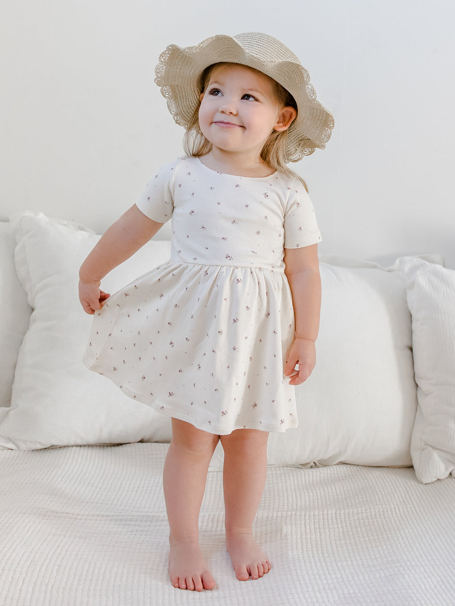 Stella Short Sleeve Swing Dress Baby-Kids : Tops : Dresses Colored Organics Organic Baby and Kids Stella Short Sleeve Swing Dress