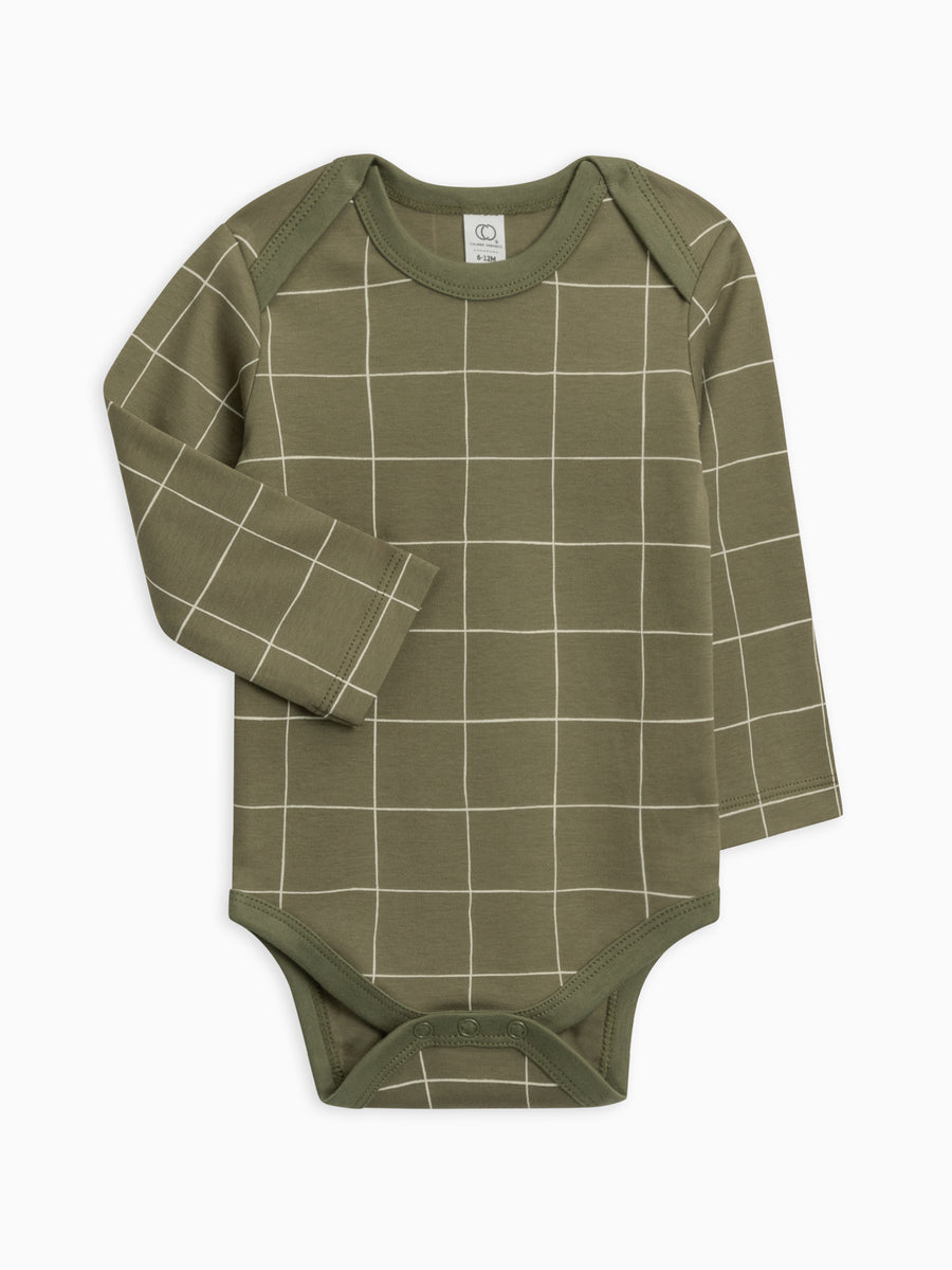 River Bodysuit Baby : Bodysuits : Long Sleeves Colored Organics Organic Cotton River Bodysuit