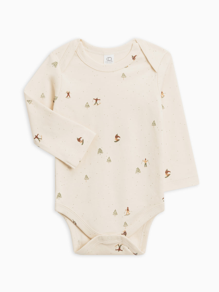 Ski Trails Collection River Bodysuit Baby : Bodysuits : Long Sleeves Colored Organics Organic Cotton Ski Trails Collection River Bodysuit