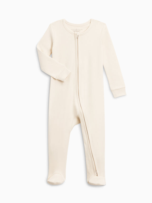 Peyton Zipper Sleeper - Old SKUS Baby : One Pieces : Sleepers : Long Sleeves Colored Organics Organic Baby Peyton Zipper Footed Sleeper