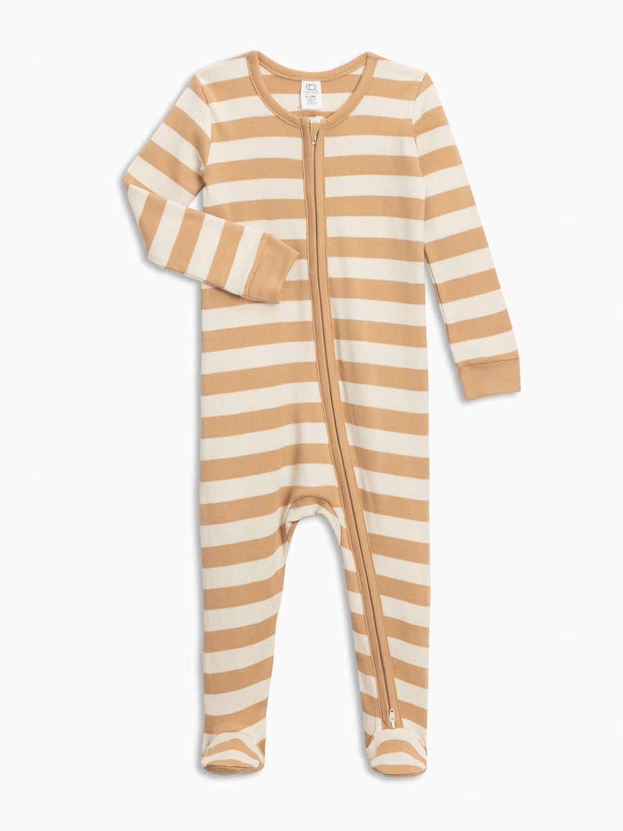 Peyton Zipper Sleeper Baby : Sleepers : Long Sleeves Colored Organics Organic Baby Peyton Zipper Footed Sleeper