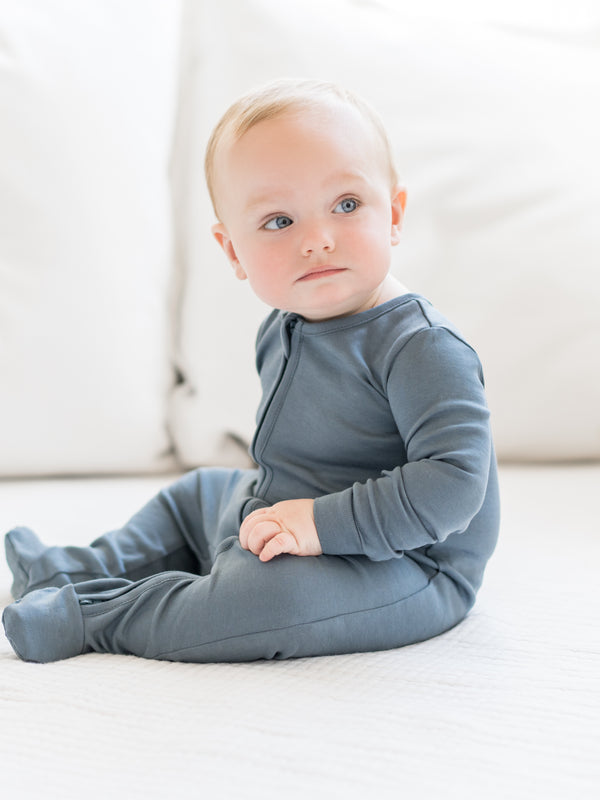 Peyton Zipper Sleeper Sale : Baby : One Pieces : Sleepers : Long Sleeves Colored Organics Organic Baby Peyton Zipper Footed Sleeper
