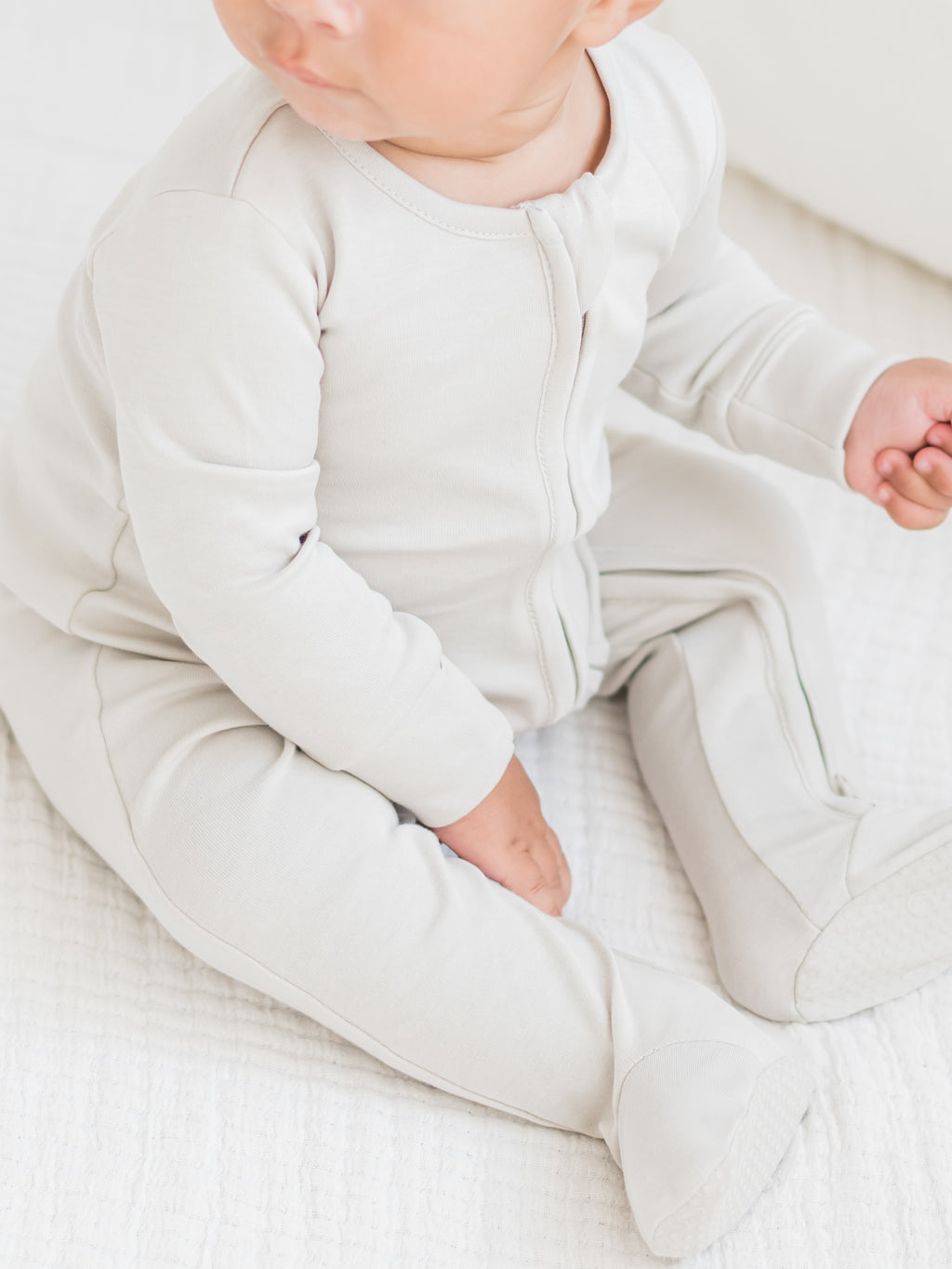 Classic Peyton Zipper Sleeper Baby : One Pieces : Sleepers : Long Sleeves Colored Organics Organic Peyton Zipper Footed Sleeper | Colored Organics®
