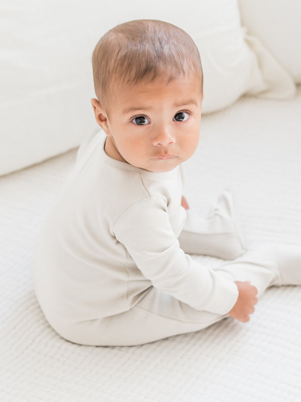 Peyton Zipper Sleeper Baby : One Pieces : Sleepers : Long Sleeves Colored Organics Organic Baby Peyton Zipper Footed Sleeper
