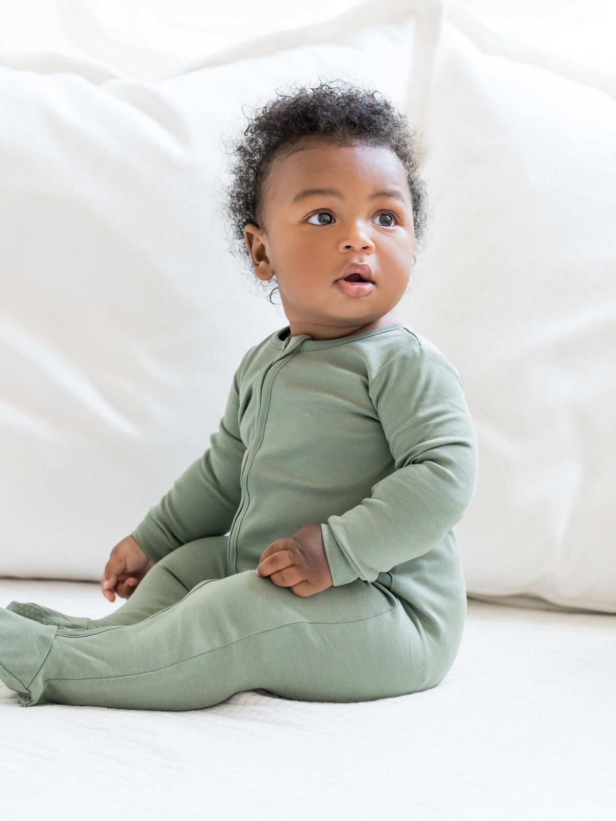 Classic Peyton Zipper Sleeper Baby : One Pieces : Sleepers : Long Sleeves Colored Organics Organic Peyton Zipper Footed Sleeper | Colored Organics®