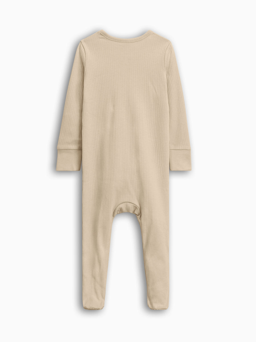 Ribbed Zipper Sleeper Baby : Sleepers : Long Sleeves Colored Organics Organic Cotton Baby Ribbed Long Sleeve Zipper Sleeper