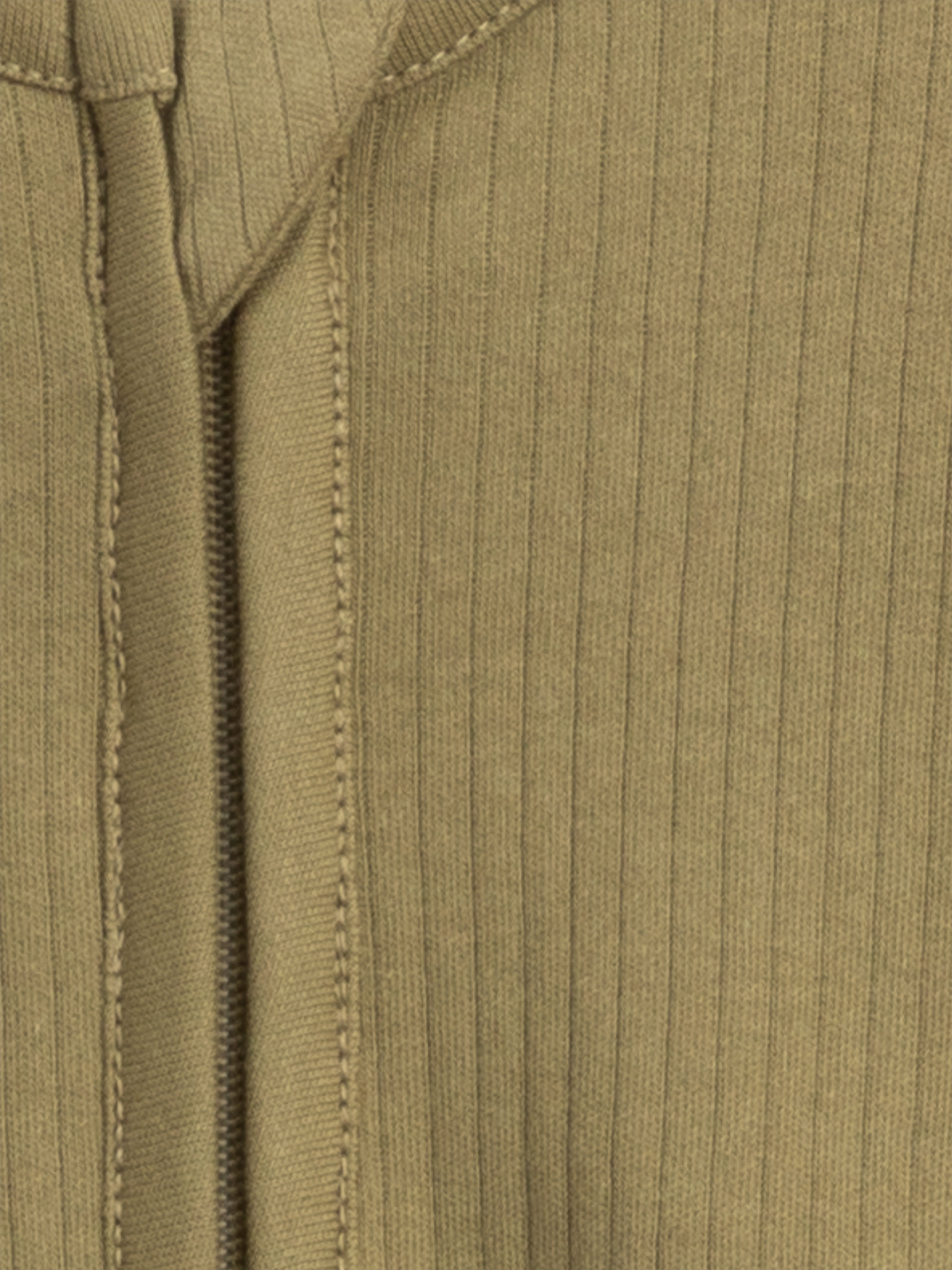 Organic Cotton Baby Ribbed Long Sleeve Zipper Sleeper