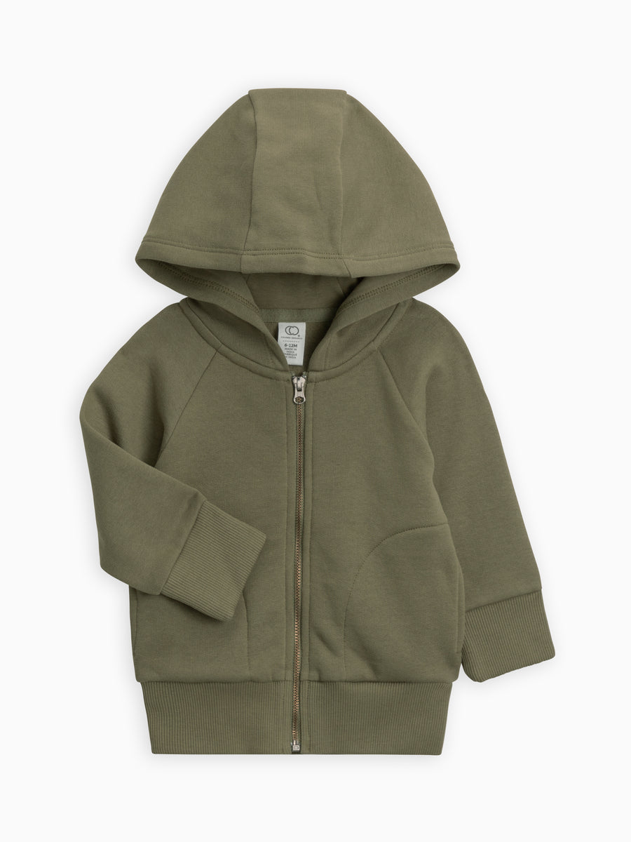 Max Fleece Zip-Up Hoodie Baby-Kids : Tops : Long Sleeve : Hoodies Colored Organics Organic Cotton Max Fleece Zip Up Hoodie Sweatshirt 