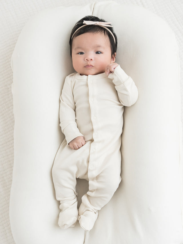 Skylar Footed Sleeper Baby : Sleepers : Long Sleeves Colored Organics Organic Baby Skylar Footed Sleeper