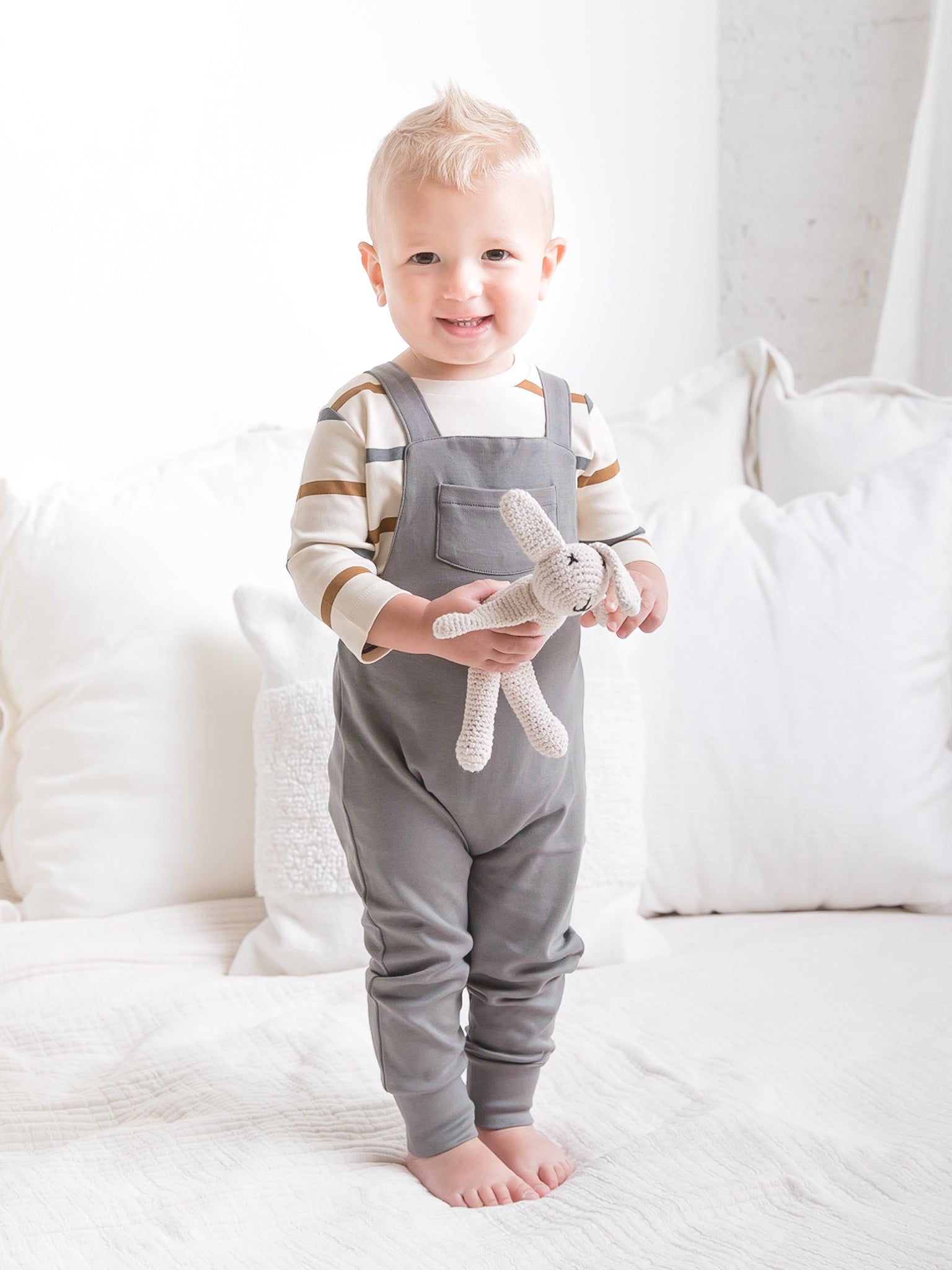 Infant girl fashion overalls