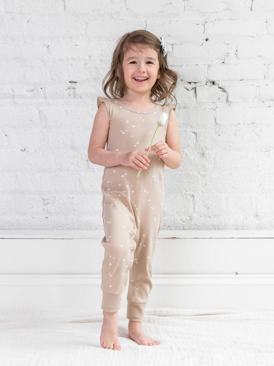 Flutter Sleeve Romper Sale : Baby : Romper : Tank Colored Organics Flutter Sleeve Romper