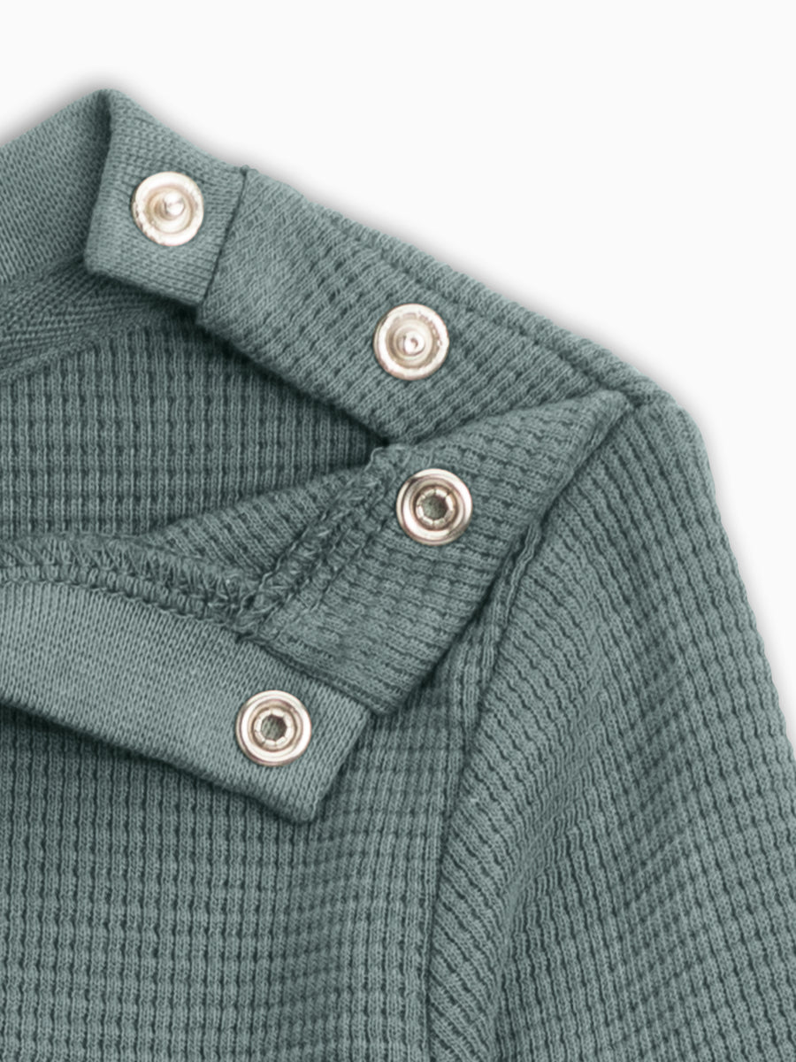 Mesa Waffle Knit Long Sleeve Top Baby-Kids : Tops : Long Sleeves Colored Organics Organic Cotton Baby and Kids Mesa Long Sleeve Waffle Knit Tee