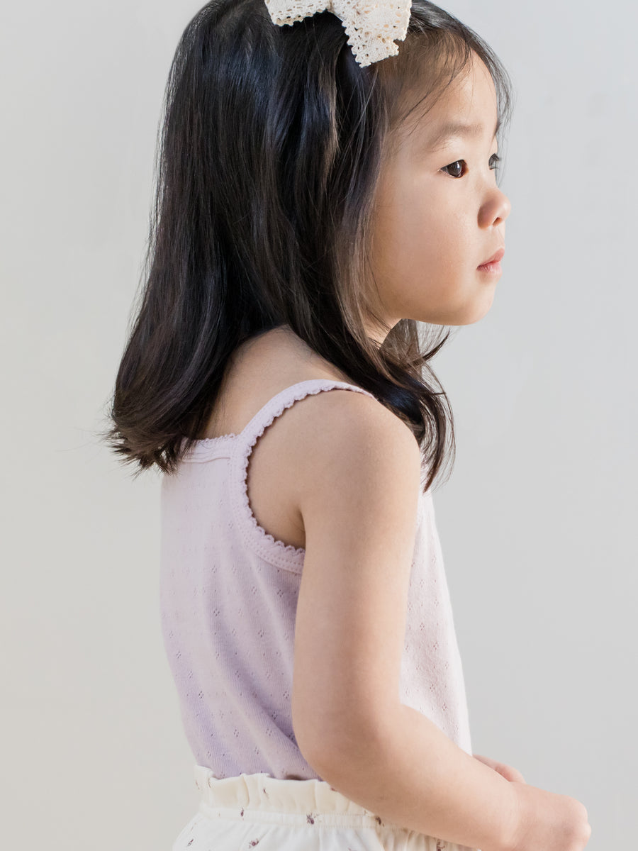 Iris Pointelle Tank Top Baby-Kids : Tops : Tanks Colored Organics Organic Baby and Kids Iris Pointelle Tank Top