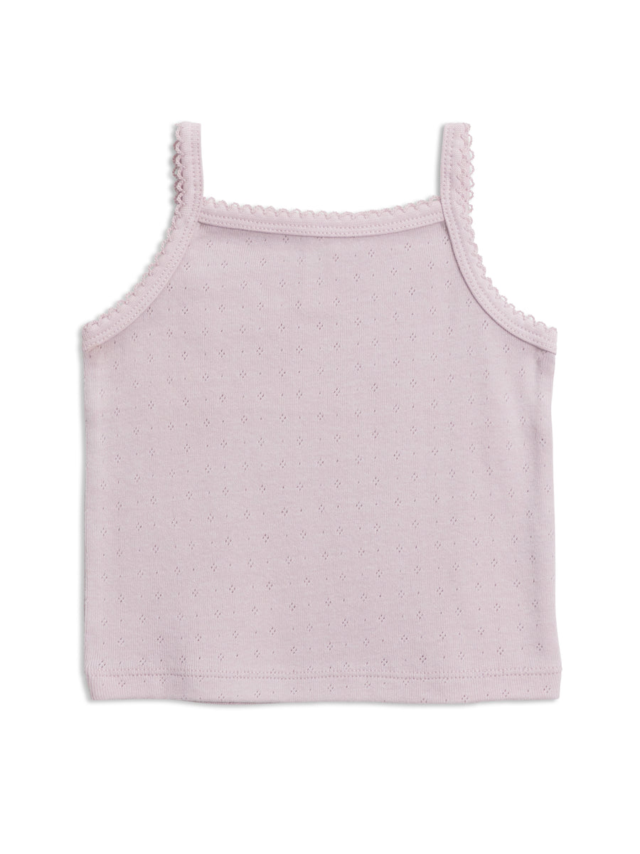 Iris Pointelle Tank Top Baby-Kids : Tops : Tanks Colored Organics Organic Baby and Kids Iris Pointelle Tank Top