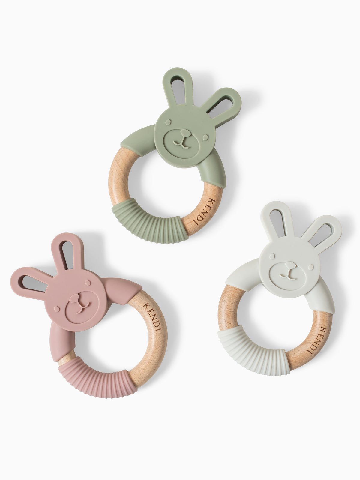 Bunny Teether Baby : Toys : Teethers Kendi Bunny Teether for Babies and Kids | Colored Organics®