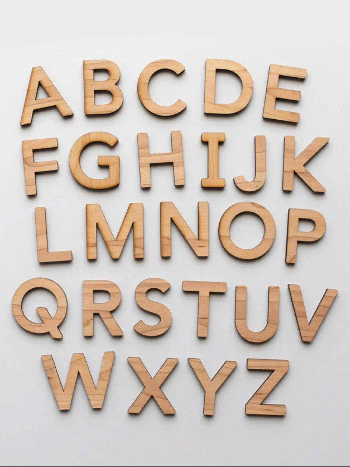 Wooden Uppercase Alphabet Set Kids : Toys : Puzzle Glad Folk Wooden Uppercase Alphabet Set for Baby | Colored Organics®