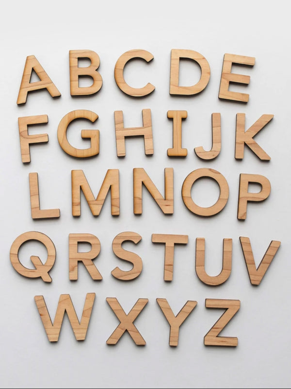 Wooden Uppercase Alphabet Set