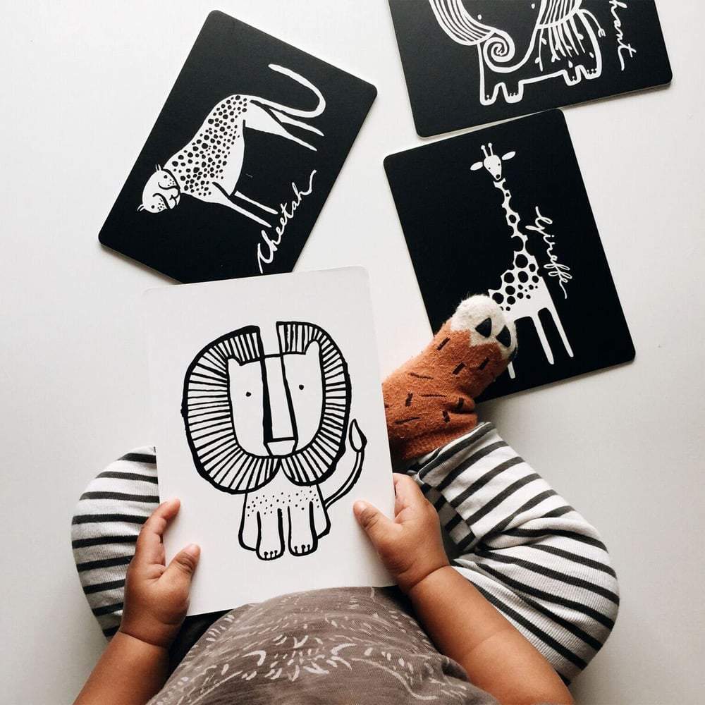 Art Cards for Baby Kids : Toys : Activities Wee Gallery Black and White Wee Gallery Art Cards | Colored Organics®
