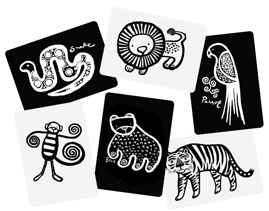 Art Cards for Baby Kids : Toys : Activities Wee Gallery Black and White Wee Gallery Art Cards | Colored Organics®