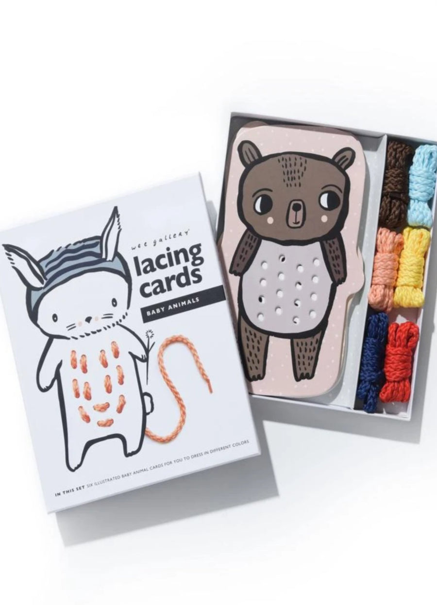 Baby Animal Lacing Cards Baby : Toys : Learning Wee Gallery Baby Animal Lacing Cards