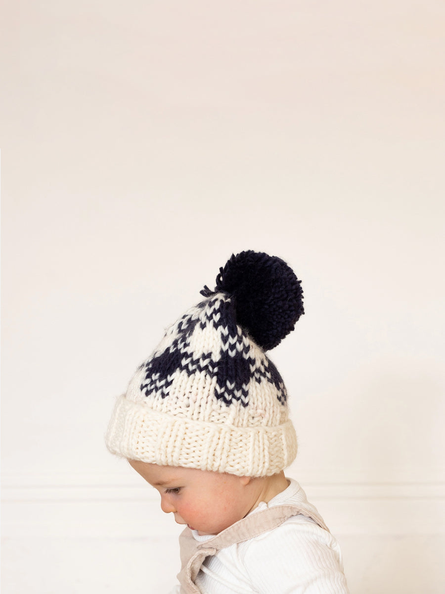 Buffalo Check Knit Hat Baby : Accessories : Hats Blueberry Hill Buffalo Check Knit Hat