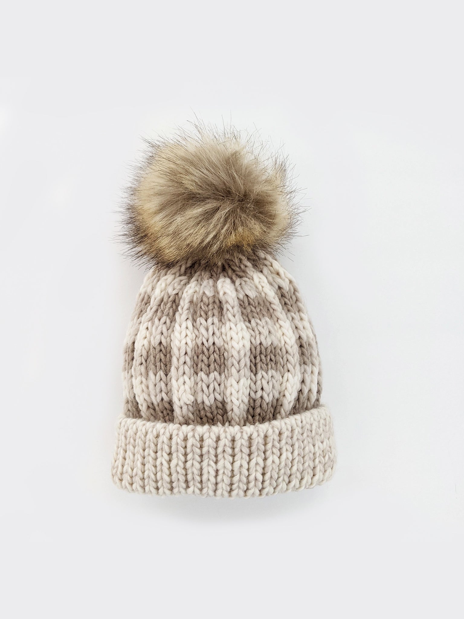 Buffalo Check Pom Pom Beanie