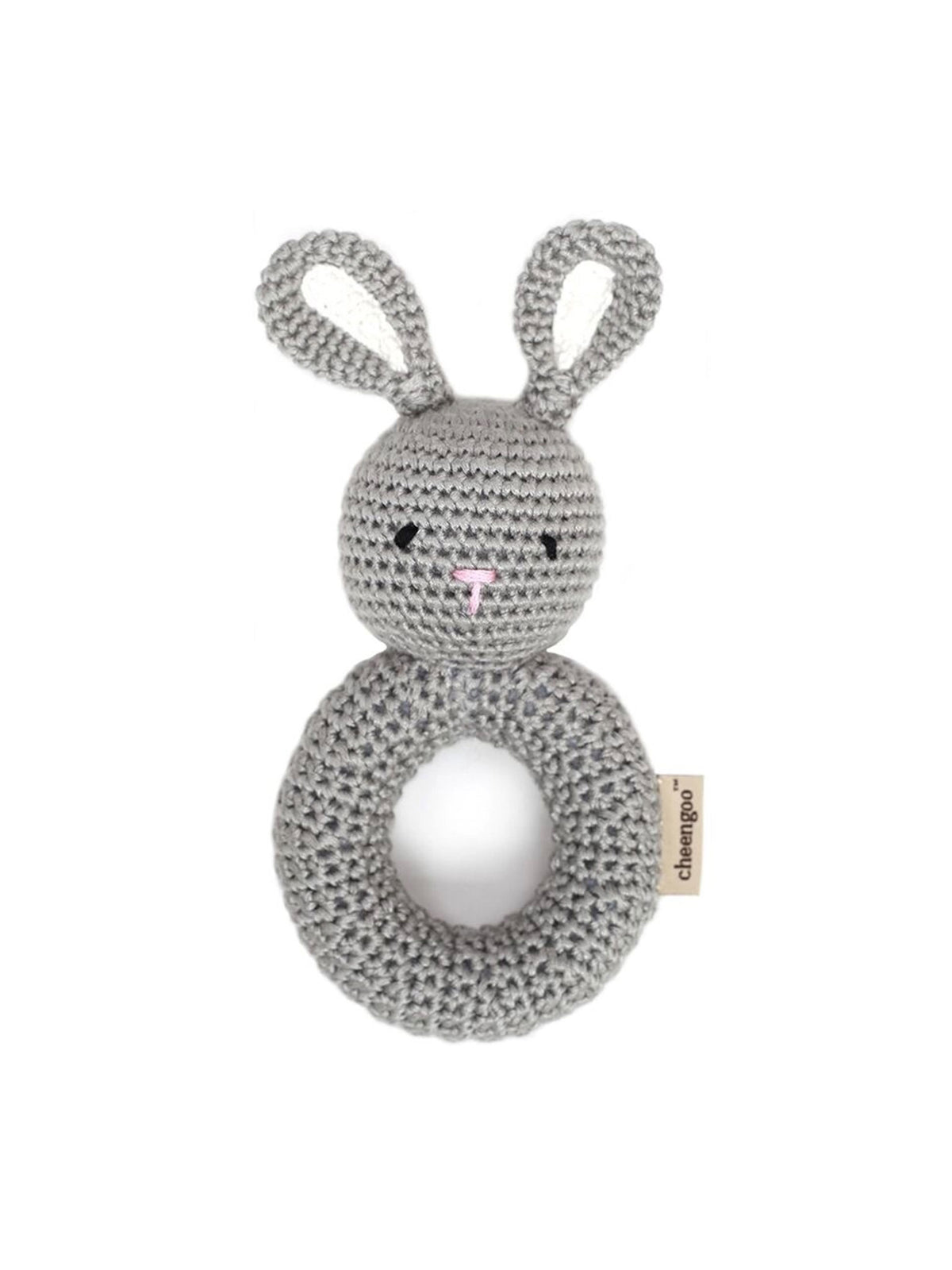 Crochet Bunny Rattle Baby : Toys : Plush + Crinkle : Rattles Cheengoo Crochet Bunny Rattle for Babies and Kids | Colored Organics®