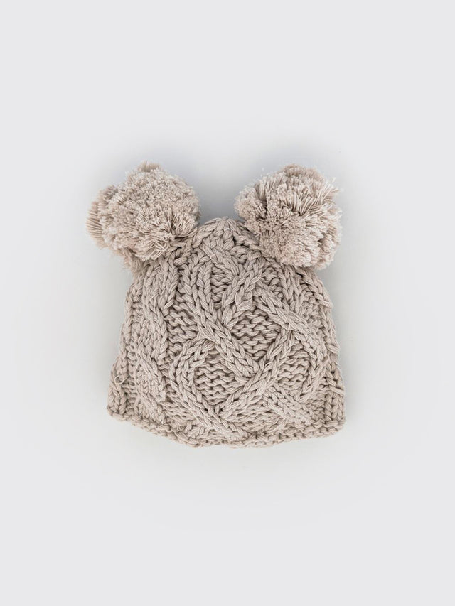 Newborn Double Pom Pom Hat Baby : Accessories : Hats Huggalugs Newborn Double Pom Pom Hat