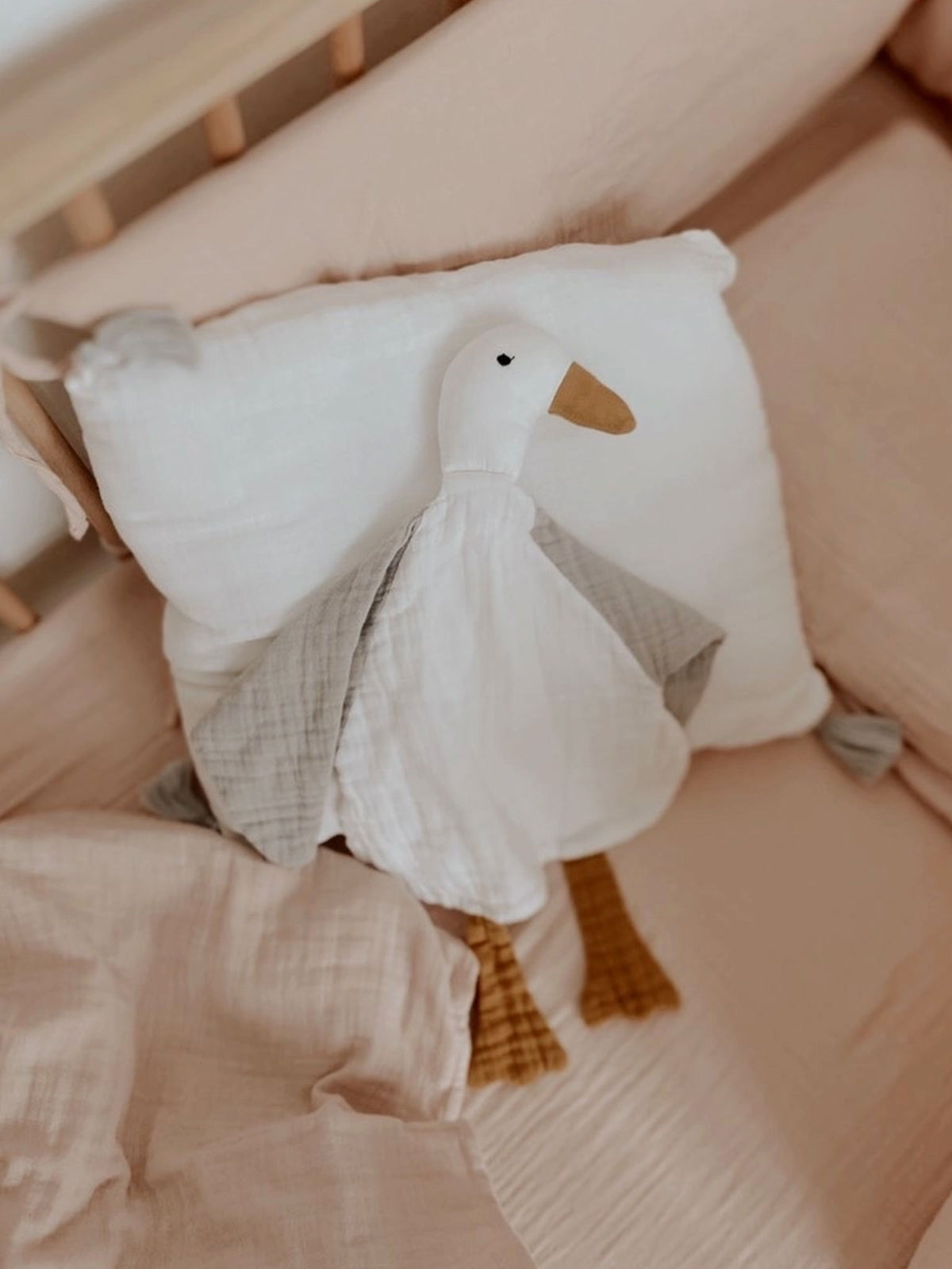 Goose Baby Comforter Baby : Toys : Plush + Crinkle Ada Baby Goose Baby Comforter for Babies and Kids | Colored Organics®