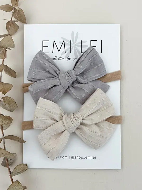 Headband Set Baby : Accessories : Bows : Headbands Emi Lei 