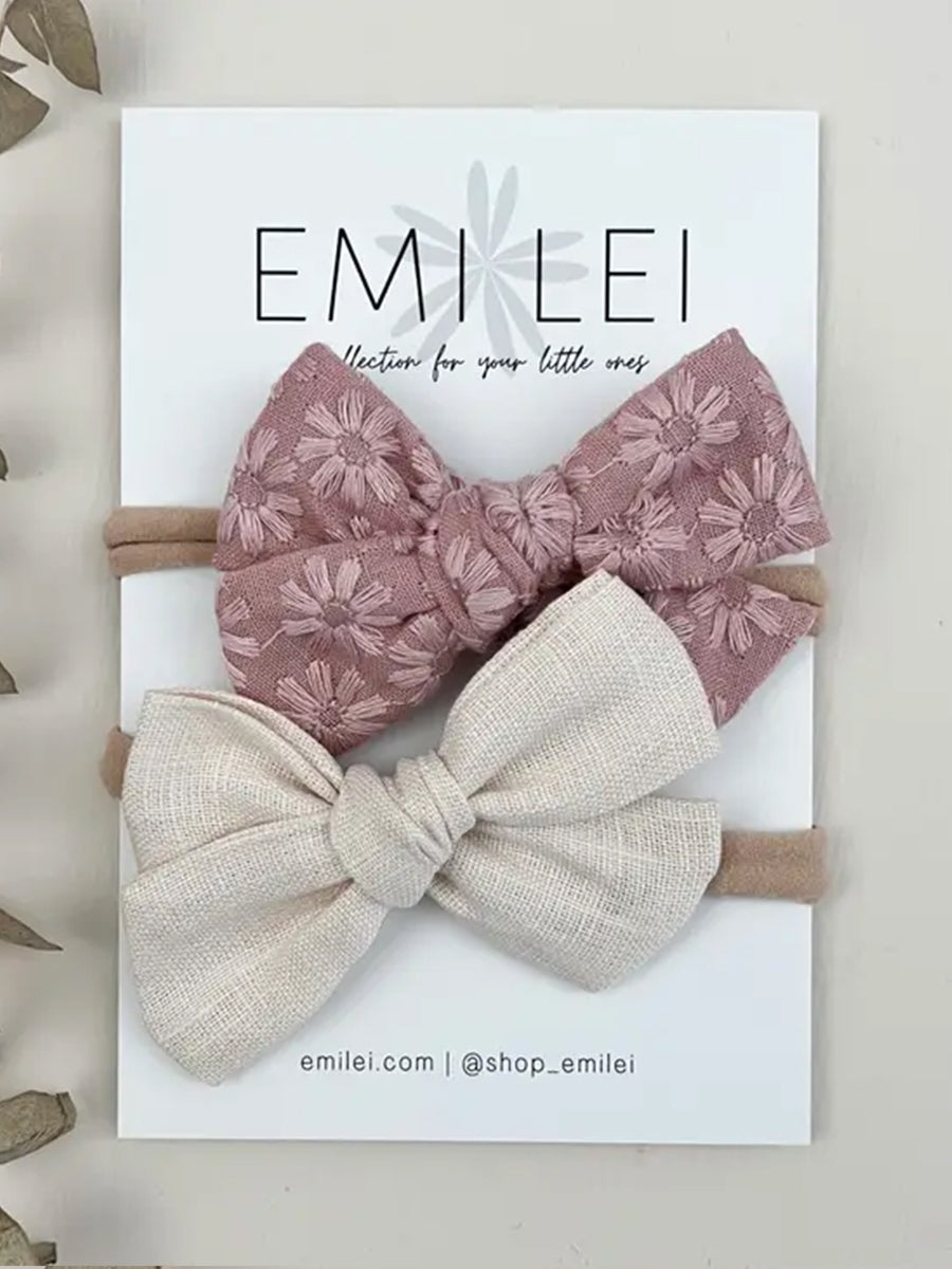 Headband Set Baby : Accessories : Bows : Headbands Emi Lei Headband Set for Babies and Kids | Colored Organics®