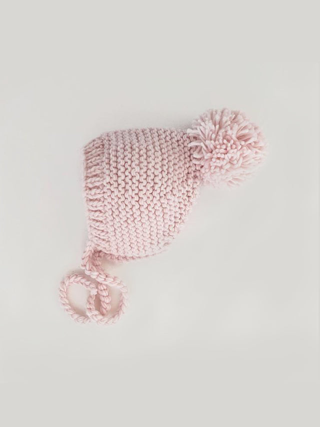 Knit Pom Pom Bonnet Baby : Accessories : Hats Huggalugs 