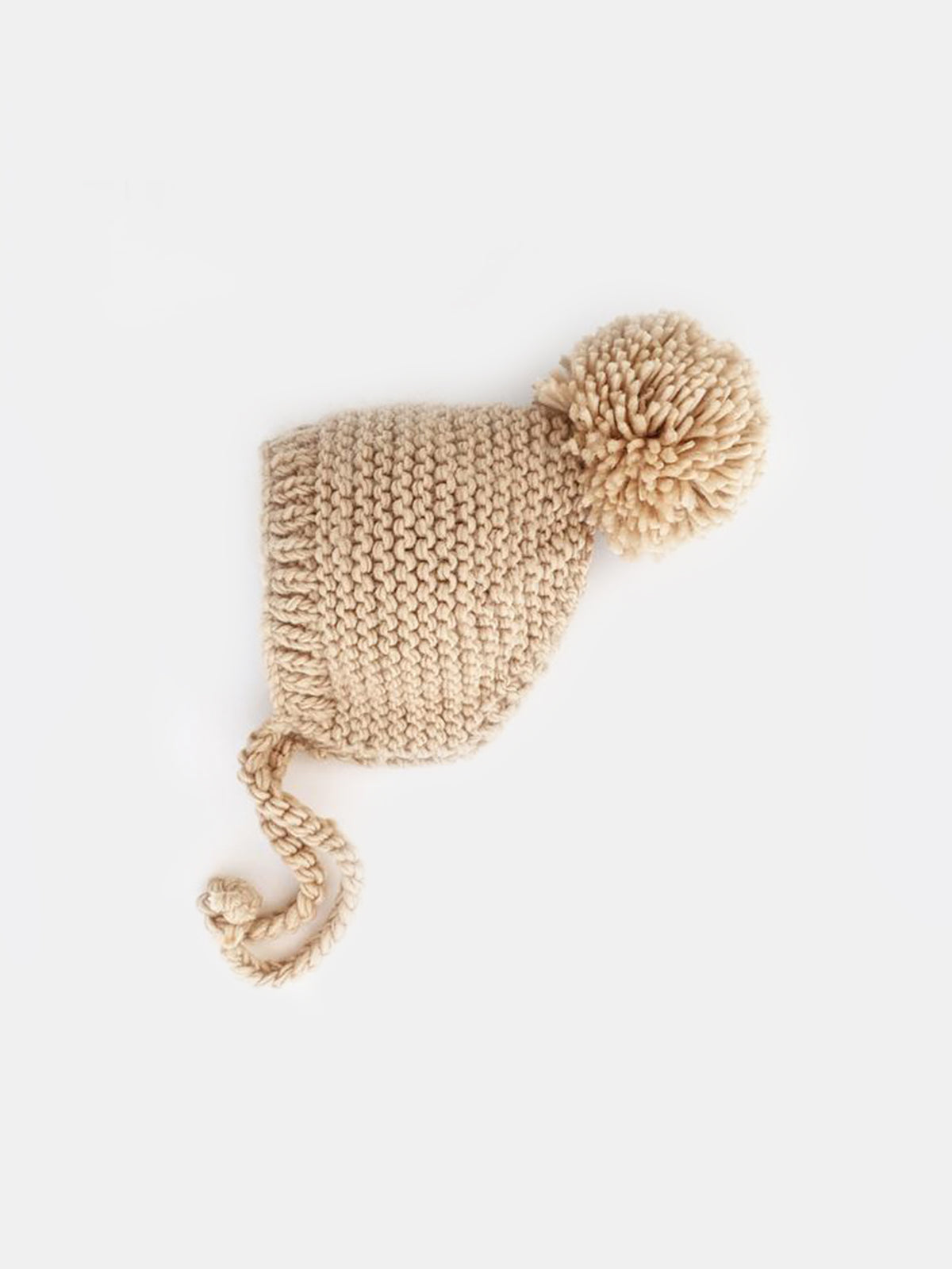 Knit Pom Pom Bonnet Baby : Accessories : Hats Huggalugs Knit Pom Pom Bonnet for Babies and Kids | Colored Organics®
