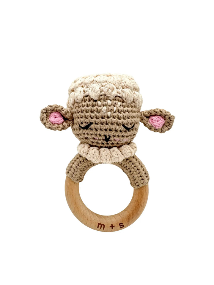 Lamb Crochet Rattle for Babies and Kids | Colored Organics®