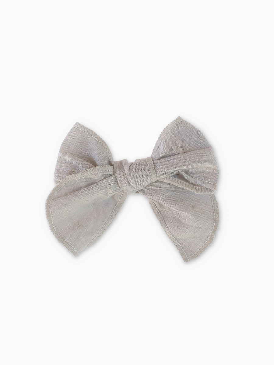 Mini Linen Bow Hair Clip Baby-Kids : Accessories: Hair Clips Golden Dot Lane Mini Linen Bow Hair Clip