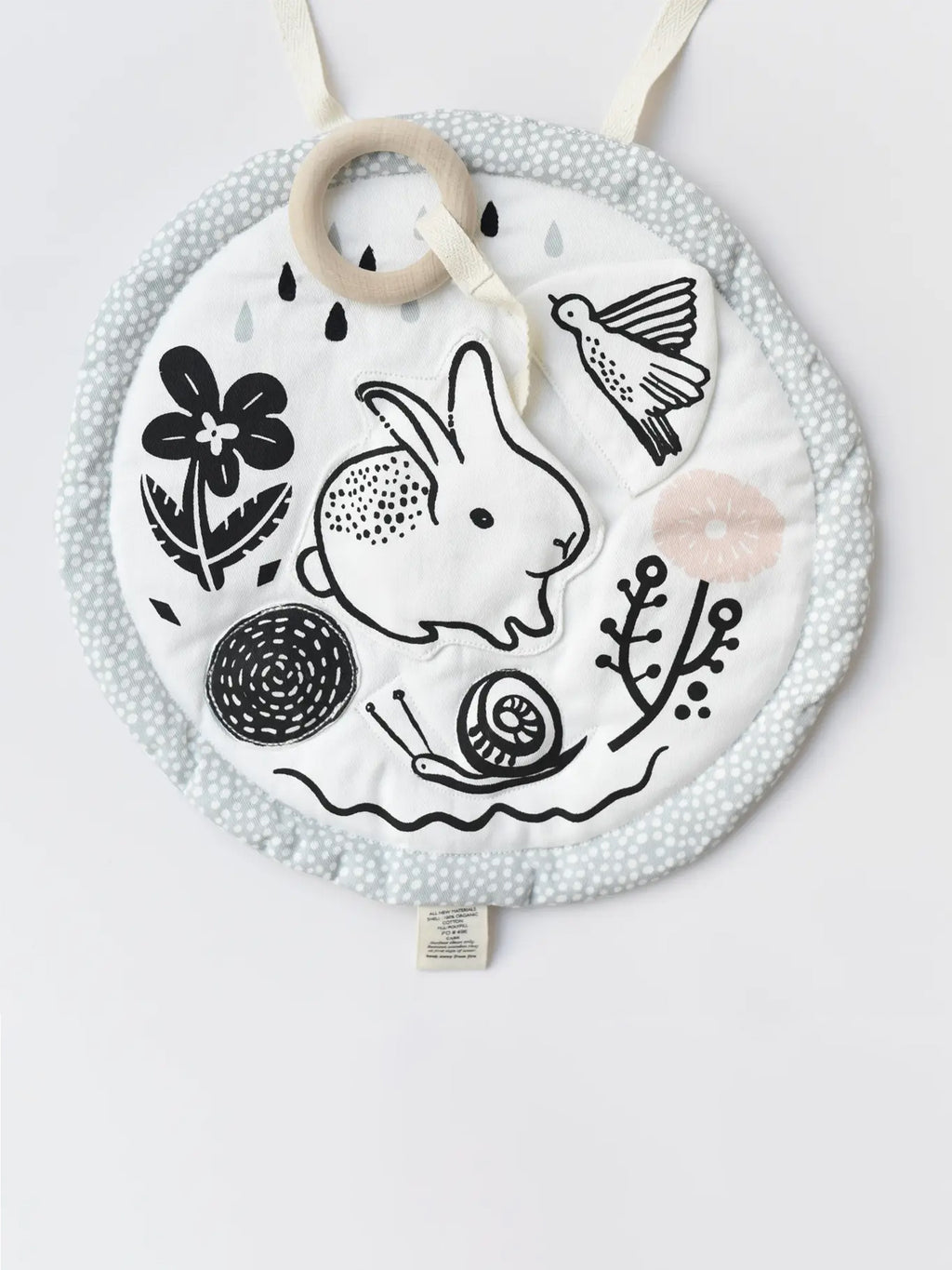 Organic Activity Pad Baby : Toys : Plush + Crinkle Wee Gallery Organic Cotton Baby Activity Pad | Colored Organics®