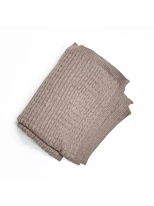 Mini Organic Cotton Cable Knit Baby Blanket Baby : Nursery : Blankets Viverano Mini Organic Cotton Cable Knit Baby Blanket