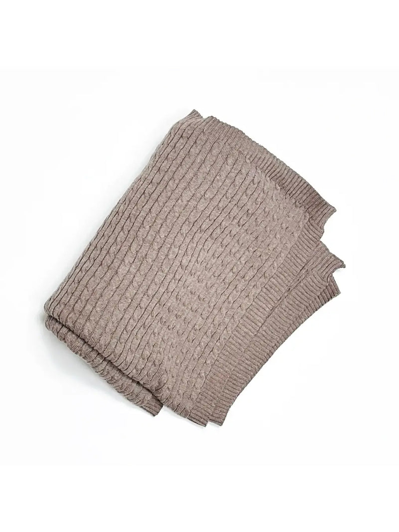 Mini Organic Cotton Cable Knit Baby Blanket