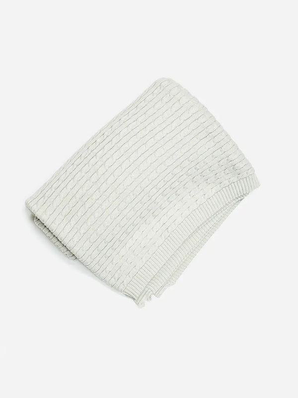 Mini Organic Cotton Cable Knit Baby Blanket Baby : Nursery : Blankets Viverano 