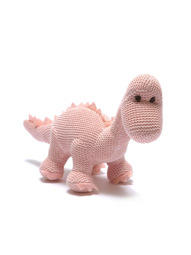 Organic Diplodocus Dinosaur Rattle Baby : Toys : Plush + Crinkle : Rattles Best Years Ltd 