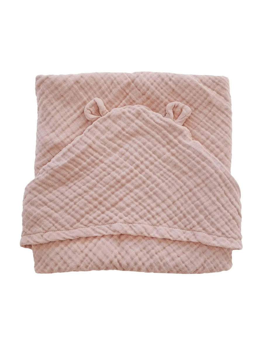Organic Muslin Hooded Towel Baby-Kids : Nursery : Bath Little Otja 